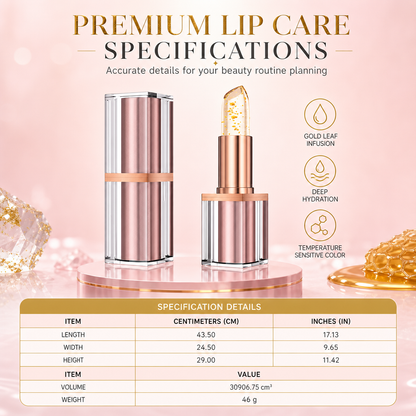 💋✨ Gouden Lippenbalsem met Magische Roze Glans 💄