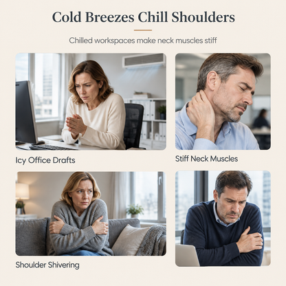 🧣 Dikke Katoenen Halswarmer – Verbeterd, breder en langer voor thuis, kantoor en ruimtes met airco ❄️🏢🏡